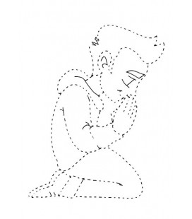 Contornear niño orando