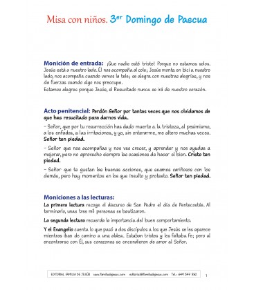 3er Domingo de Pascua. Ciclo A