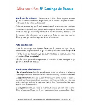 5º Domingo de pascua. Ciclo A