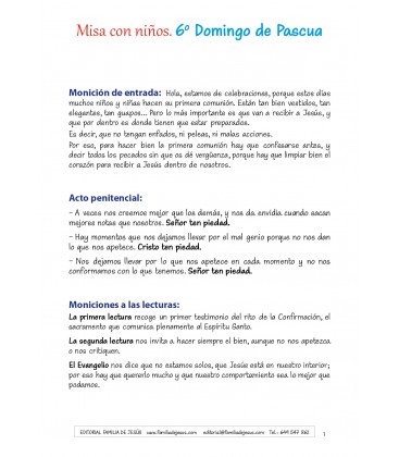 6º Domingo de pascua. Ciclo A