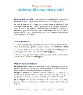 26 Domingo del tiempo ordinario. Ciclo A