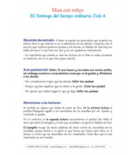 31 Domingo del tiempo ordinario. Ciclo A