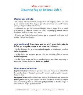 34 Domingo del tiempo ordinario. Jesucristo rey del universo. Ciclo A