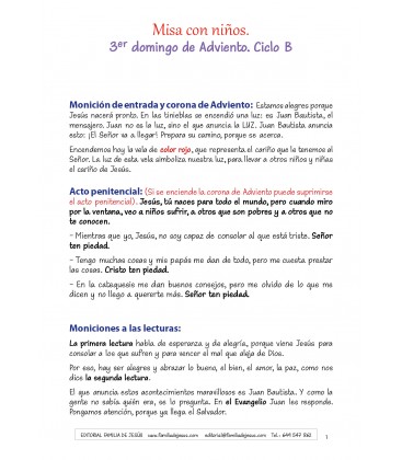 3er domingo de Adviento. Ciclo B