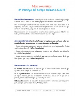 2 Domingo del tiempo ordinario. Ciclo B
