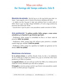 3 Domingo del tiempo ordinario. Ciclo B