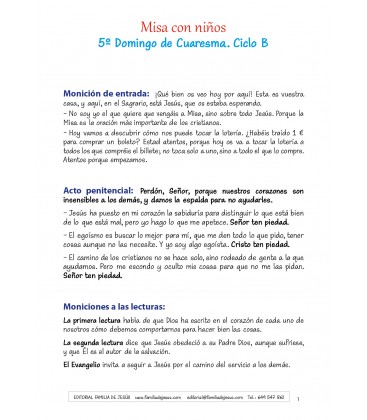 5º domingo de Cuaresma. Ciclo B