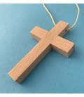 Cruz Primera Comunión en madera de haya