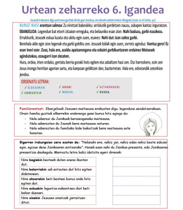 6º domingo tiempo ordinario - euskaraz