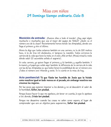 29 Domingo del tiempo ordinario. Ciclo B