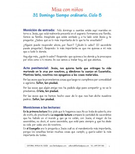 31 Domingo del tiempo ordinario. Ciclo B