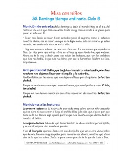 32 Domingo del tiempo ordinario. Ciclo B