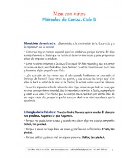 Miércoles de ceniza. Ciclo B