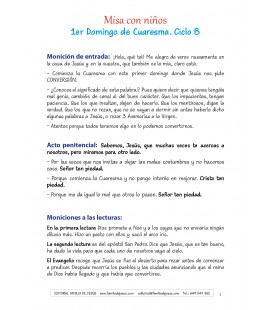 1er domingo de Cuaresma. Ciclo B