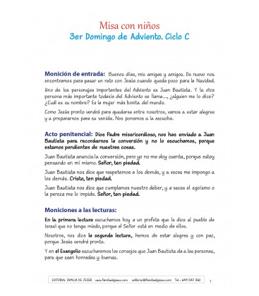 3er Domingo de Adviento. Ciclo C