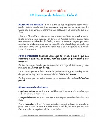 4º Domingo de Adviento. Ciclo C