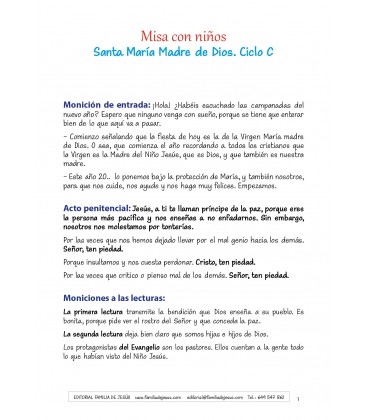 Santa María Madre de Dios. Ciclo C