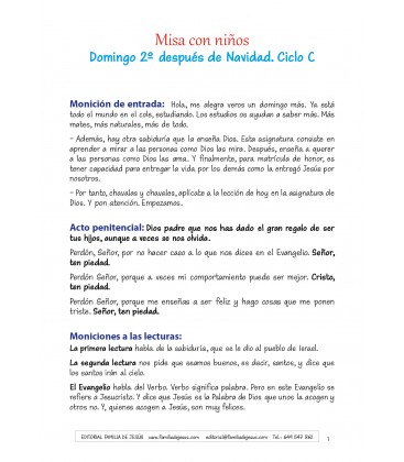 Domingo 2º después de Navidad. Ciclo C