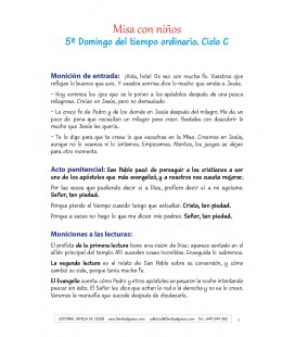 5 Domingo del tiempo ordinario. Ciclo C