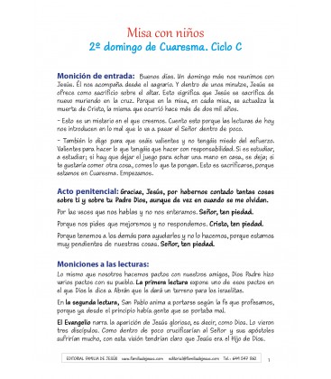 2º domingo de Cuaresma. Ciclo C