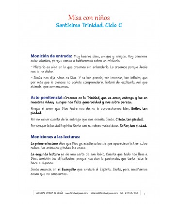 Santísima Trinidad. Ciclo C