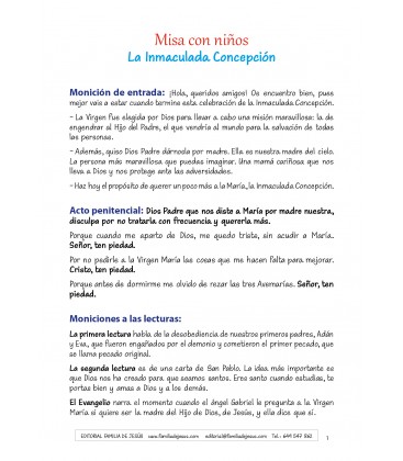 La Inmaculada Concepción de María