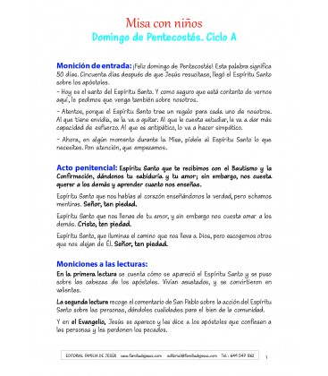 Pentecostés. Ciclo A