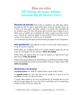 34 Domingo del tiempo ordinario. Jesucristo Rey del Universo.Ciclo C