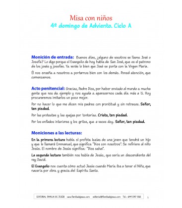 4º domingo de Adviento. Ciclo A