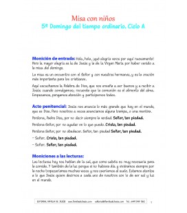 5 Domingo del tiempo ordinario. Ciclo A