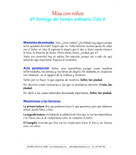6 Domingo del tiempo ordinario. Ciclo A
