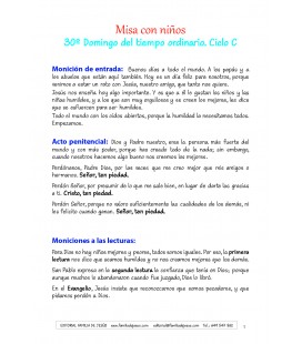 30 Domingo del tiempo ordinario. Ciclo C
