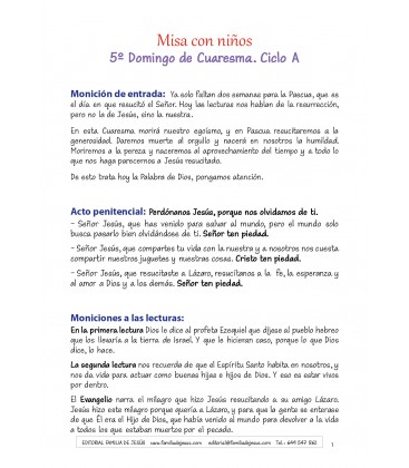 5 Domingo de Cuaresma. Ciclo A