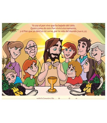 Diploma para las primeras comuniones